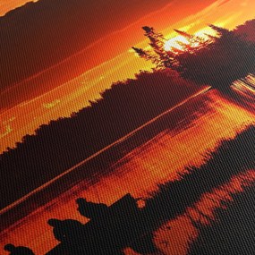 Kép - Halászok a tavon (70x50 cm)