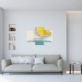 Kép - Absztrakt festmény a strandról N⁰2 (90x60 cm)