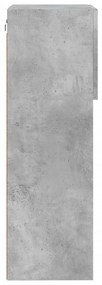 2 db betonszürke TV-szekrény LED-világítással 40,5 x 30 x 90 cm