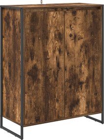 vidaXL Cipőszekrény tárolóval Füstös tölgy 79 x 36 x 100 cm Faanyag