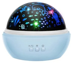 LED dekoratív projektor - csillagok / tengeri világ Kék: kek