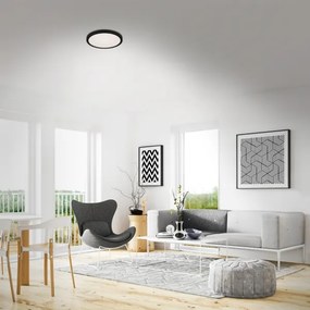 Briloner 3048-015 - LED Mennyezeti lámpa RUNA LED/18W/230V fekete