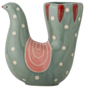 Zöld agyagkerámia kézzel festett váza (magasság 19 cm) Trudy – Bloomingville