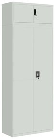 világosszürke acél irattartó szekrény 90x40x240 cm