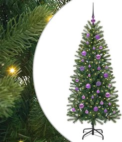 vidaXL Mű karácsonyfa 150 LED-del állvánnyal Zöld 150 cm PE és PVC