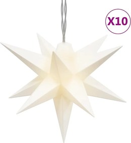 vidaXL 10 db fehér karácsonyi lámpa LED-del 10 cm