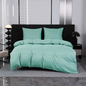 Hotel ágynemű mikroszálas JASMINE mentol - 2 cm-es csík, hotelszélű kialakítás Ágyneműhuzat mérete: 70 x 90 cm | 140 x 220 cm