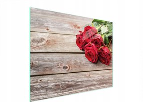 Üveg Vágódeszka 52x40 Rózsa Edzett Üveg