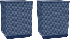 vidaXL 2 db kékszürke polipropilén növénytartó 30 x 30 x 37 cm