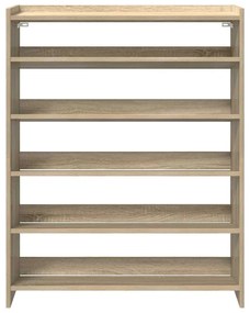 sonoma tölgy színű szerelt fa cipőtartó 80x25x100 cm