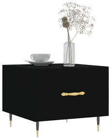 2 db fekete szerelt fa dohányzóasztal 50 x 50 x 40 cm