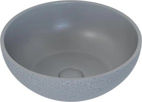 BERGEN pulton elhelyezhető mosdó, Ø 39 cm, beton/szürke