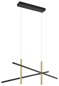 Design függőlámpa X fekete arannyal, LED-del, 3 lépésben dimmelhető - Joy