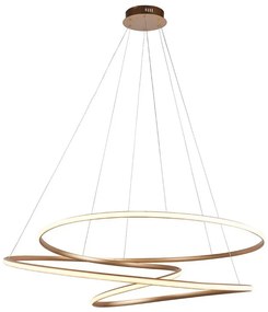 Endon 97645 - LED fényerőszabályozható csillár sodronyon TWIRL LED/131W/230V 3000K arany