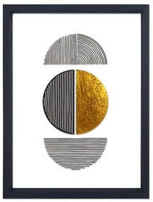 Shapes II. üvegezett kép fekete keretben, 32 x 42 cm - Vavien Artwork