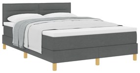 Box Spring Ágy matraccal Sötétszürke 160x200 cm Szövet