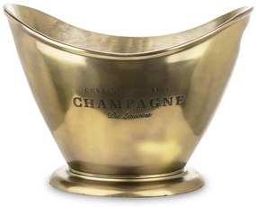 Loyd design Champagne arany oválisan ívelt fém pezsgőhűtő vödör 25,5x36x25cm