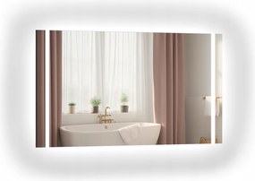 Flawia homokfúvott téglalap alakú tükör Led háttérvilágítással 60x120