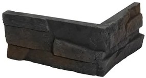 Homlokzati Sarok Stones Patan black 13x10 cm dombor RPATANBK
