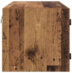 Fali Szekrény Falra szerelhető Öreg fa 102 x 37 x 35 cm Faanyag
