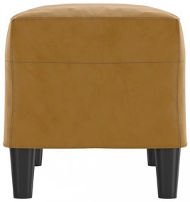 vidaXL barna bársony pad 70x35x41 cm
