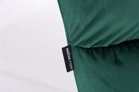 HR650N Sötétzöld modern velúr szék arany lábbal
