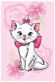 Disney Marie Pink Flower polár takaró 100x150cm