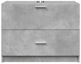 betonszürke szerelt fa mosdószekrény 78 x 37 x 59 cm