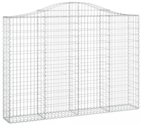 4 db íves horganyzott vas gabion kosár 200x30x140/160 cm
