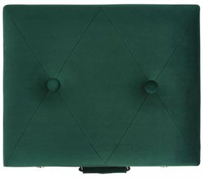 zöld bársony tárolóülőke 40 cm