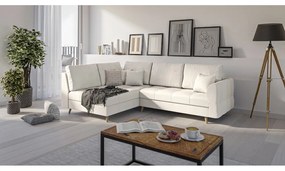 Krémszínű sarokkanapé (bal oldali) Ariella – Ropez