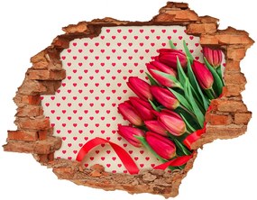 3d fali matrica lyuk a falban Tulipánok szívek nd-c-104956051