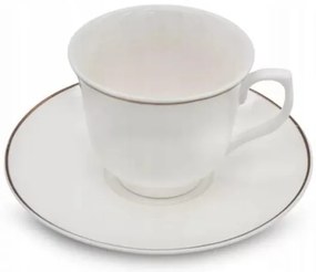 Porcelán kávéscsésze aljjal 200 ml - 6 személyes készlet díszdobozban