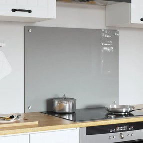 Konyhai Fali Csempe Világosszürke 80x60x0,6 cm Edzett Üveg
