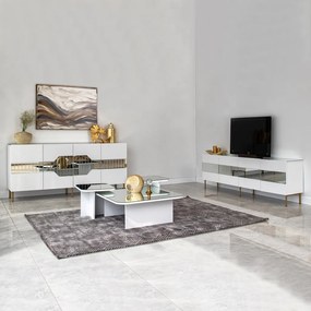 Milan komód, fehér-arany, 180 cm – TR552NOS1804