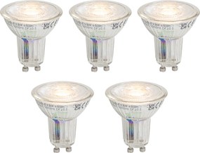 5 darabos GU10 50 szabályozható LED izzó készlet 3,9W 450 lm 2700K – Hosszú élettartamú