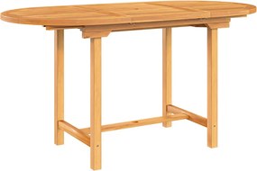 vidaXL kihúzható tömör tíkfa kerti asztal 110-160 x 80 x 75 cm