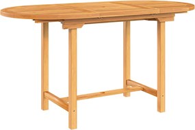 vidaXL kihúzható tömör tíkfa kerti asztal 110-160 x 80 x 75 cm
