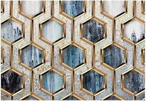 Fotótapéta Hexagonok Geometrikus márvány 416x254