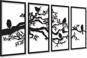 Kép Áttört Fa Fali Dekoráció Fa 3D Képek Nappali Triptichon