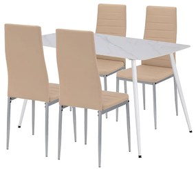 Renton 4+1 étkező garnitúra bézs-szürke