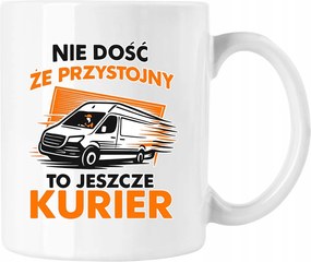 Bögre Jóképű Futár Humor Fehér 330ml