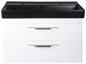 TMP LUX 100D fali fürdőszobabútor - CeraStyle SHARP FEKETE DUPLA csaplyukas mosdóval - 100 x 48 cm