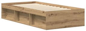 kézműves tölgy szerelt fa ágykeret matrac nélkül 90x200 cm