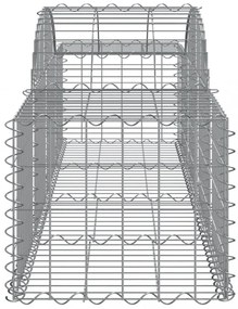 14 db íves horganyzott vas gabion kosár 200x50x40/60 cm