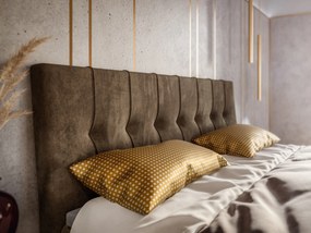 Egyszemélyes ágy Boxspring 120 cm Driny (karamell) (matraccal és tárolóhellyel). Akció -17%. 1043357