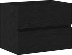 vidaXL fekete tölgy színű szerelt fa mosdószekrény 60x38,5x45 cm