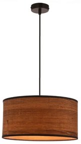 Csillár zsinóron LEGNO 1xE27/40W/230V átm. 30 cm barna