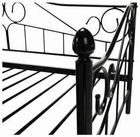 Egyszemélyes ágy 90 cm Danina (fekete) (ágyráccsal). 1016019