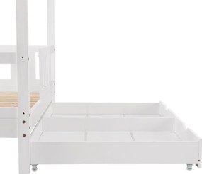 Gyerekágy rácsos 160 x 80 korlát/fiókkal fehér